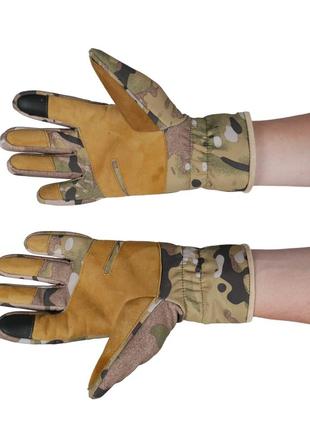 Тактические зимние перчатки softshell мультикам s