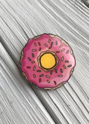 Акрилова брошка пончик