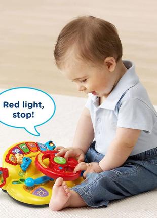 Развивающий музыкальный руль vtech turn and learn driver юный водитель6 фото