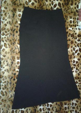 Длинная черная юбка-русалка 48-50р2 фото