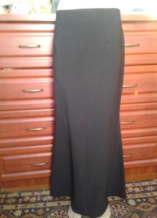 Длинная черная юбка-русалка 48-50р4 фото