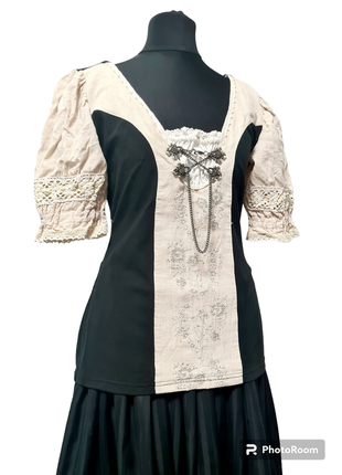 Стильная, замечательная, оригинальная красивая винтажная австрийская блузка блуза футболка кофточка ретро винтаж2 фото