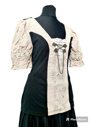 Стильная, замечательная, оригинальная красивая винтажная австрийская блузка блуза футболка кофточка ретро винтаж3 фото