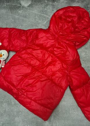 Куртка пуфер для девочки деми эврозима красная капюшон orchestra9 фото