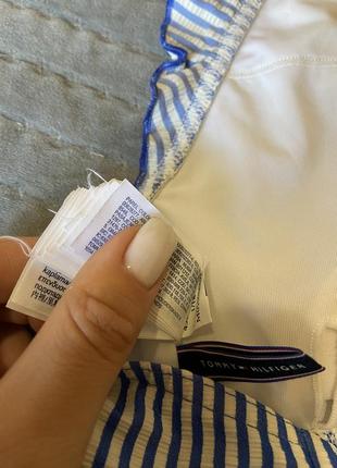 Полосатый топик с открытой спиной, оригинал tommy hilfiger,верх от купальника,топ,бюстгальтер до раздельного купальника7 фото