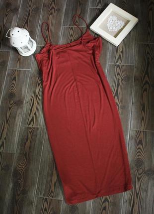 Платье комбинация на бретелях в бельевом стиле hm7 фото