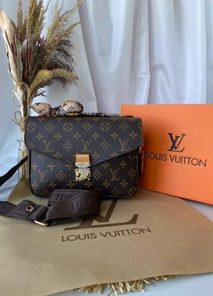 Сумка louis vuitton pochette metis new brown