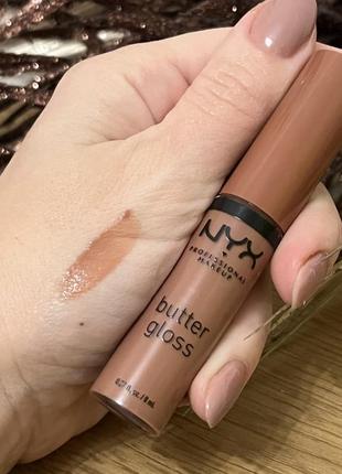 Оригинальный nyx professional makeup butter gloss увлажняющий блеск дял губ 46 butterscotch