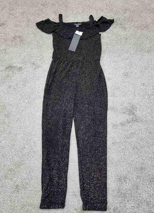 Нарядный космический голографичиский комбинезон ромпер штаны 140-1461 фото
