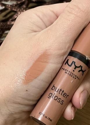 Оригинальный nyx professional makeup butter gloss увлажняющий блеск дял губ 14 madeleine