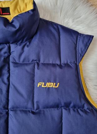 Винтажная пуховая жилетка жилет fubu carhartt dickies karl kani (m/l)2 фото