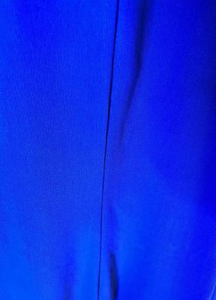 Комбинезон синий на замке клеш идеальный стрейч с вырезом размер s3 фото