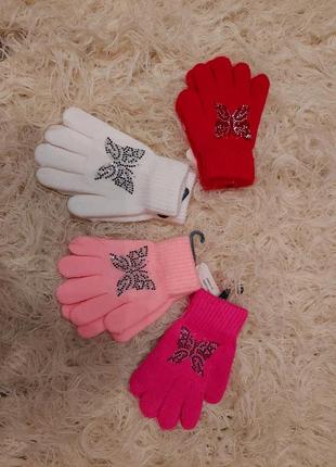 Цветные перчатки, рукавицы китти, бант, бабочка3 фото