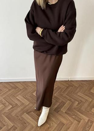 Шоколадна спідниця zara h&m primark