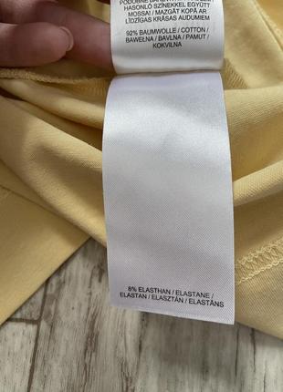 Базовая желтая футболка из органического хлопка marie lund размер s 447 фото