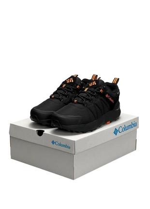 Мужские кроссовки columbia facet low trinsulate all black orange termo