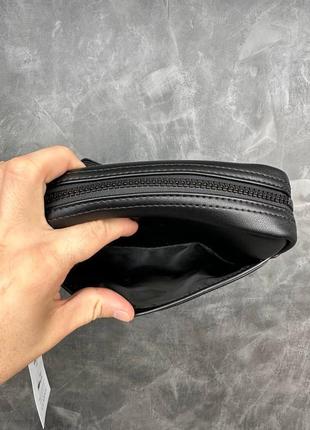 Черная сумка lacoste борсетка мессенджер на плечо мужская3 фото