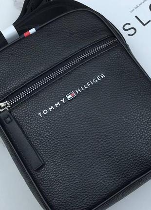 Чорна сумка tommy hilfiger барсетка сумка на плече чоловіча