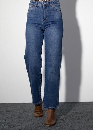 Женские классические джинсы с высокой посадкой5 фото
