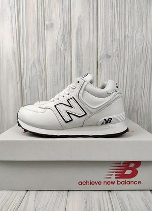 New balance 574 winter white black