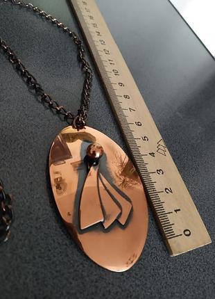 Медная подвеска на цепочке