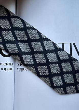 Шовкова краватка синя pure silk tie vintage