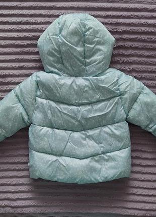 Куртка утеплена mango 2-3 роки стьобана дута тепла дитяча для дівчинки зимова демісезонна пуфер дутік6 фото