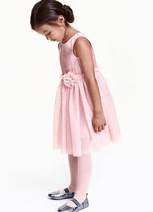 Оригинальное платье из тюля с блестками от бренда h&m разм. 122(6-7лет)