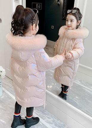 Тепла зимова куртка на дівчинку