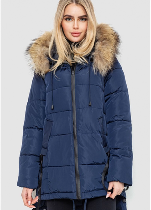 Куртка жіноча зимова, колір синій, 235r16162 фото