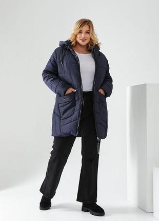 Жеская темплая куртка зима синтепон с капюшоном батал № 90510 фото