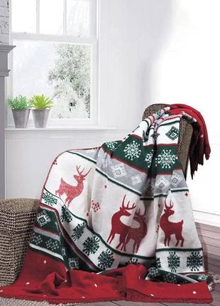 Плед рождественский , мустанг