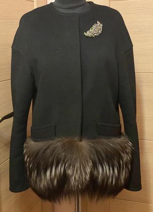 Эксклюзив. стильное пальто бренда премиум класса anvi style на 48 размер или l большой размер