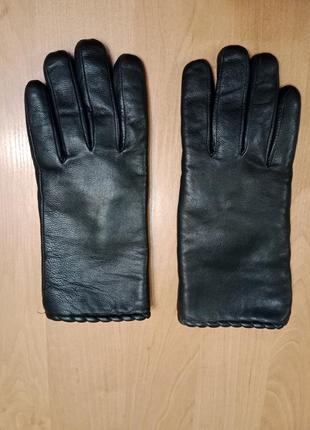 Рукавиці шкіряні утеплені перчатки