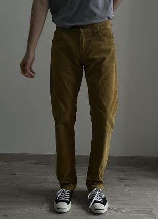 Uniqlo corduroy pants чиносы брюки штаны удобные вельвет горчичные оригинал япония премиум интересные свободные уникальные7 фото