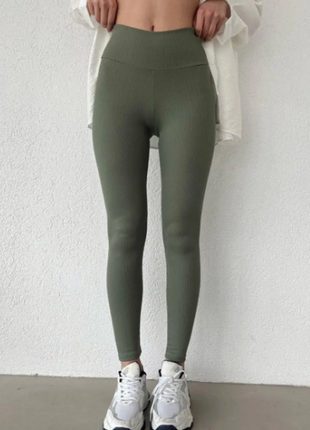 Лосини високої посадки рубчик із двостороннім начосом 5 кольорів sin1498-420sве