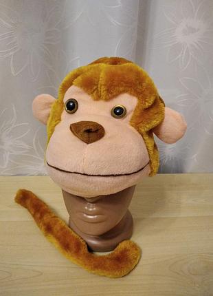 Шапка карнавальна мавпа мавпочка на 50-53 см та хвіст, обезьяна