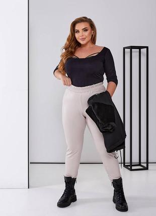 Утеплені жіночі шкіряні лосини кольори