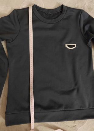 Базовый свитшот xs/s черный гольф свитшот спортивный свитер3 фото