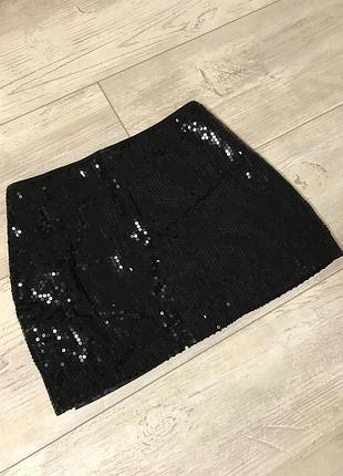 Праздничная юбочка мини с пайетками