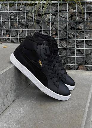 Чоловічі зимові кросівки puma mid corduroy winter black.2 фото