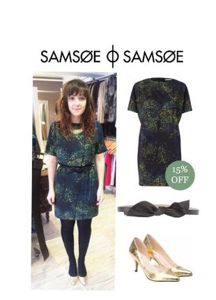 Samsoe samsoe almaza dress платье оверсайз синее желтое космический принт2 фото