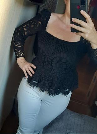 Блуза lipsy london мереживо розмір м