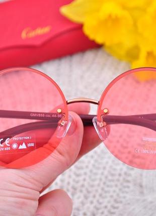 Красивые круглые солнцезащитные очки с боковой шорой gian marco venturi gmv8596 фото