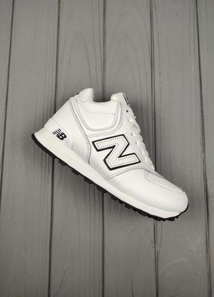 New balance 574 winter white black