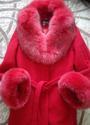 Супер теплое нарядное зимнее пальто3 фото