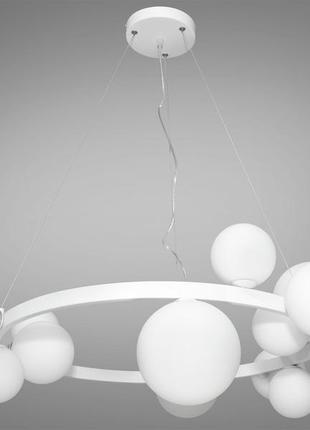 Современная яркая белая подвесная люстра 1082-15wh+wh