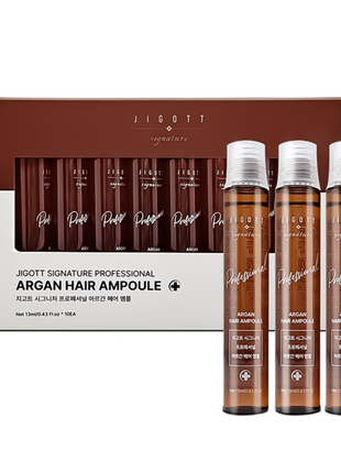 Ампула для волосся з аргановим маслом jigott signature professional argan hair ampoule, 13 мл2 фото