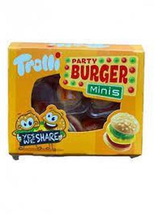 Конфеты желейные жевательные trolli mini burger (мини бургеры), 15 шт., 150 г, германия
