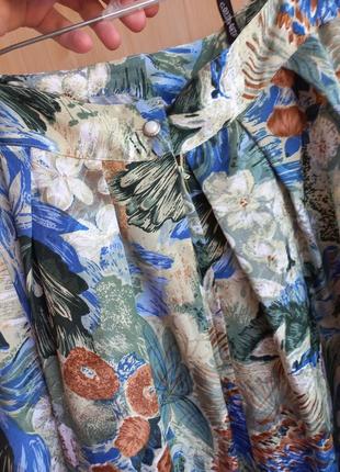 Винтажная юбка в принт Цветы c&amp;a юбка летняя под винтаж4 фото